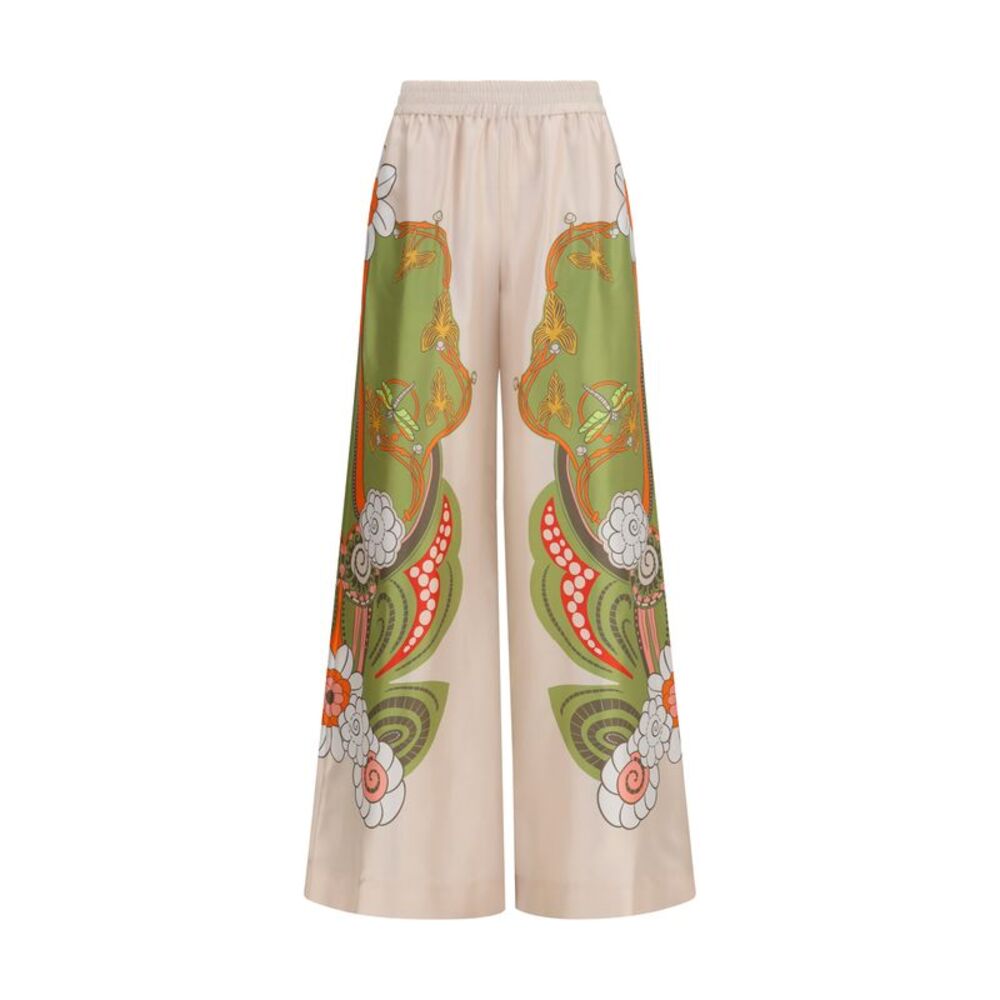 La Double J Women Printed Silk Palazzo Pants